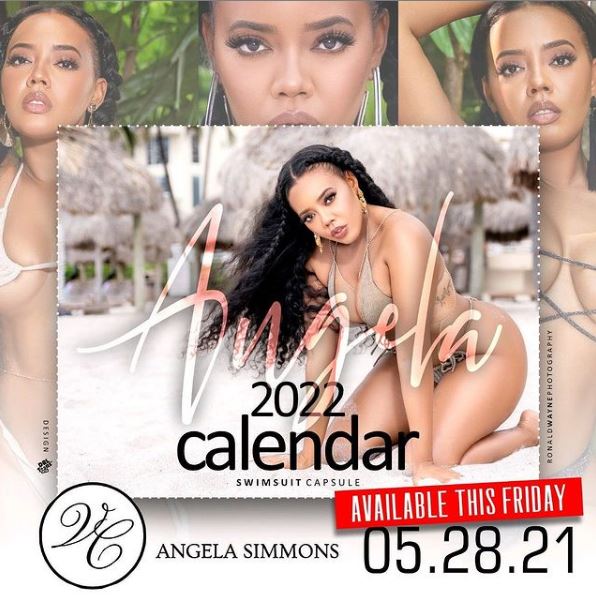 Angela Simmons modeled for Calendar shoot