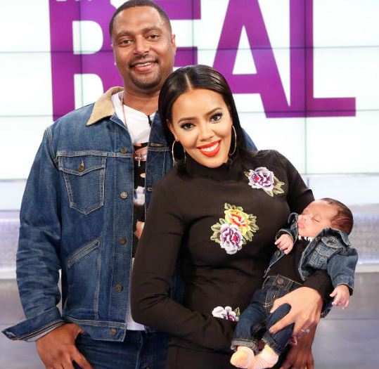 Angela Simmons with her ex-fiancé Sutton Tennyson and son Sutton Joseph Tennyson