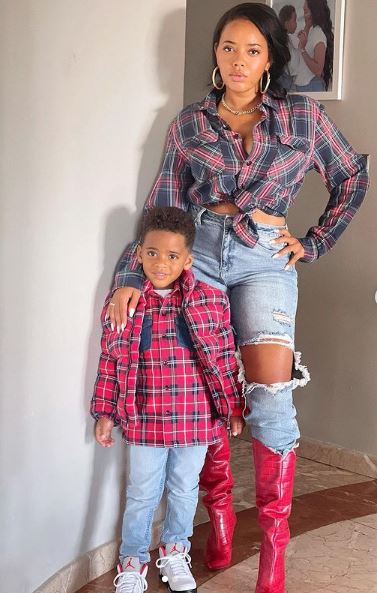 Angela Simmons with her son Sutton Joseph Tennyson