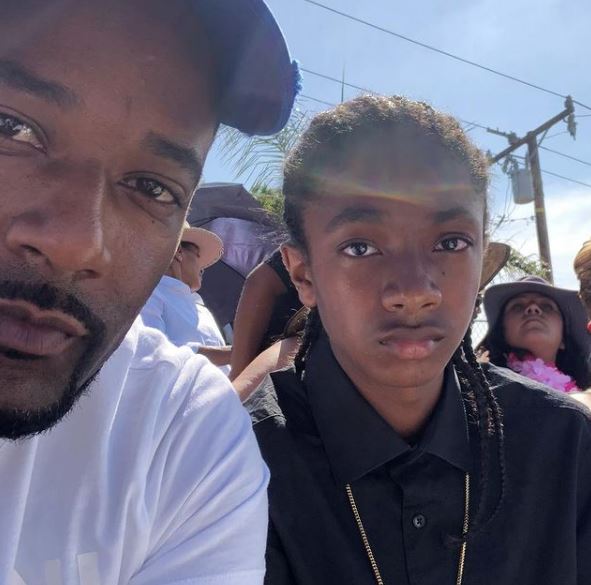 Bleu Davinci with his son Brandon