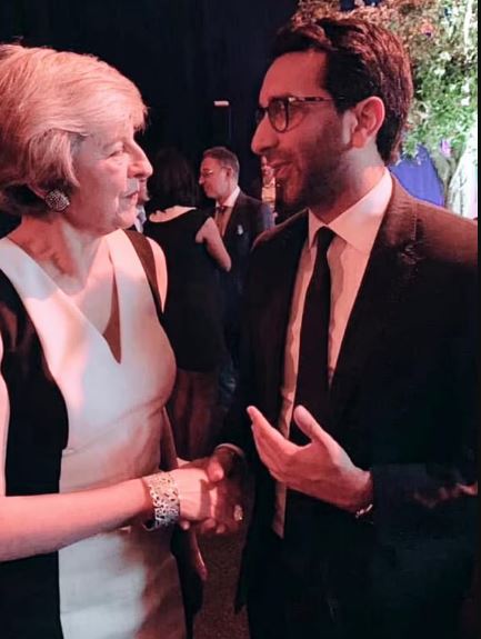 Chadha with former Prime Minister Theresa