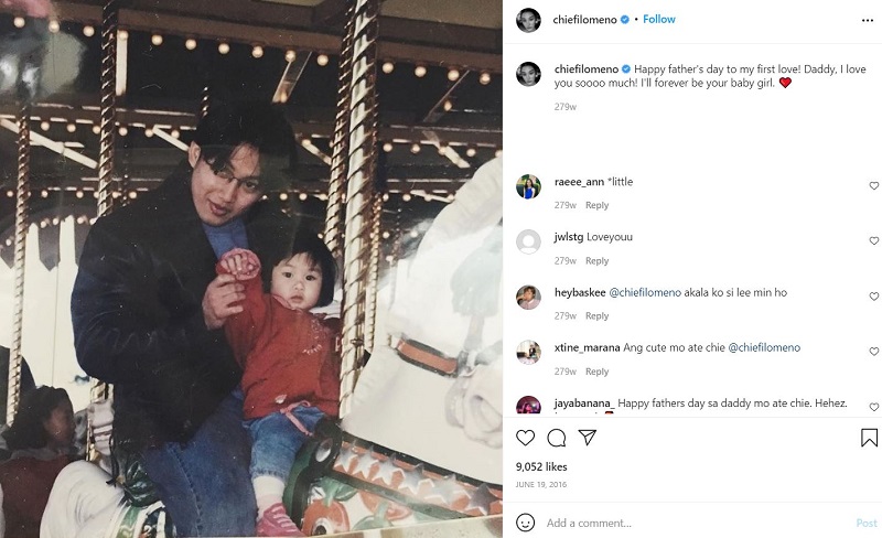Chie Filomeno dedicated a post for her father