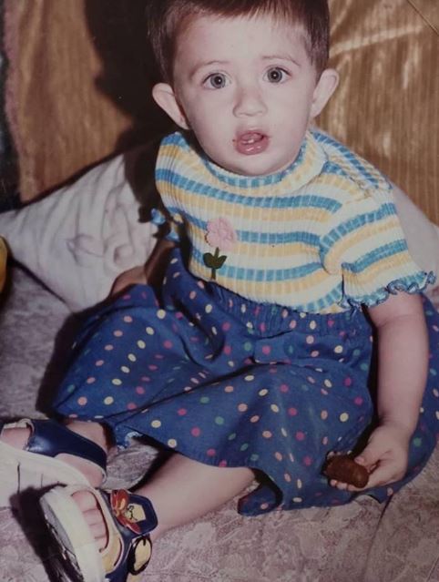 Childhood image of Urvi Singh