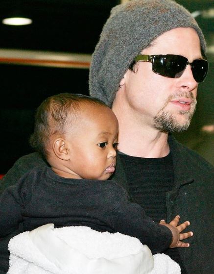Childhood photo of Zahara with her father Brad Pitt