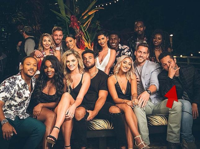 Chris Pearson with the cast of Ex on the Beach