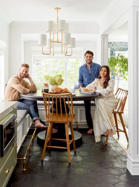 Cory Tran and Freida Pinto in their luxury house