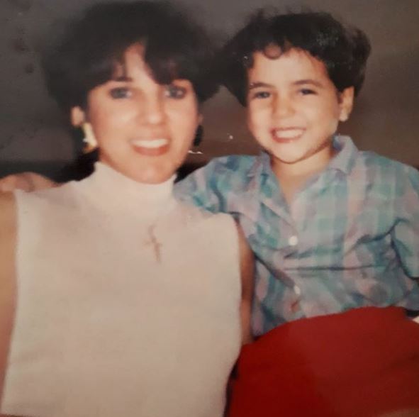 Cristina Rodlo's childhood photo with her mom Elvira Lozano