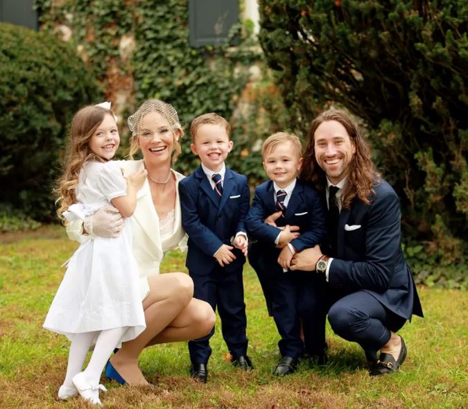 Cuffe Biden Owens with his wife Meghan King and step-kids Aspen, Hayes, and Hart