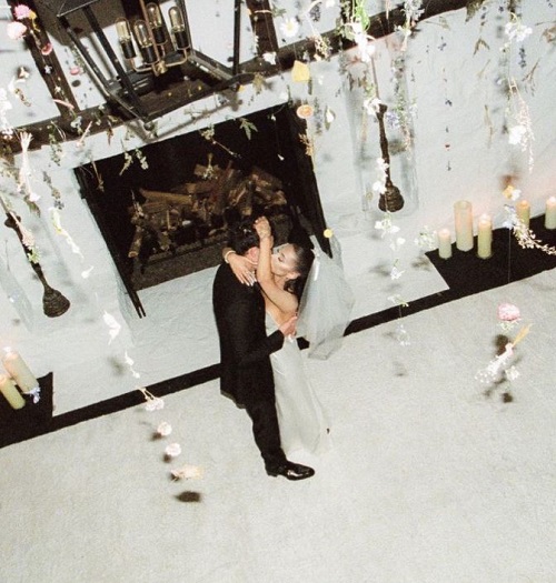 Dalton Gomez and Ariana Grande wedding picture