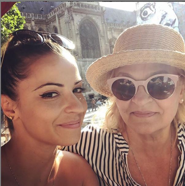 Denitsa Ikonomova with her mother