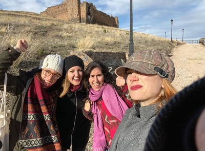 Diana Gomez with her friends
