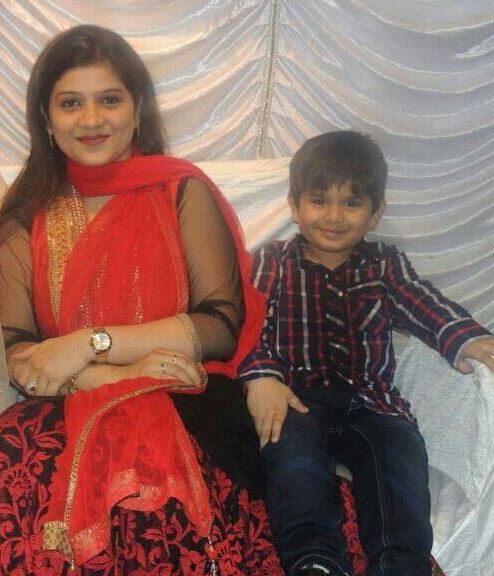 Dr Shabana Qureshi with her son