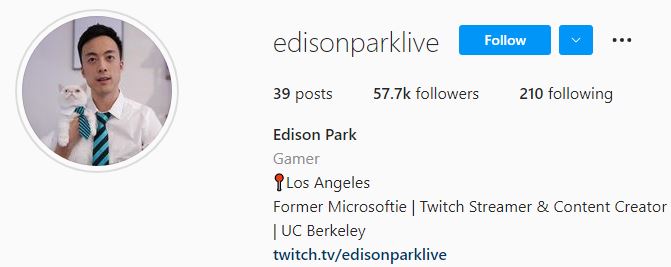 Edison Park IG profile