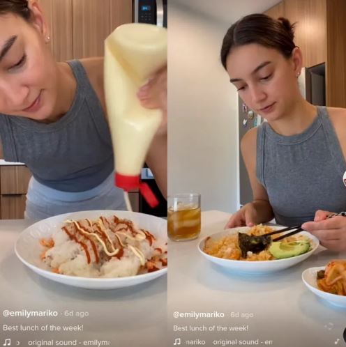 Emily Mariko viral Salmon Rice video
