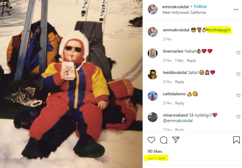 Emma Krokdal birthday