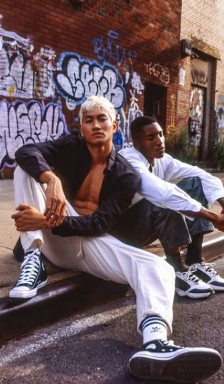 Frances Amor with his friend