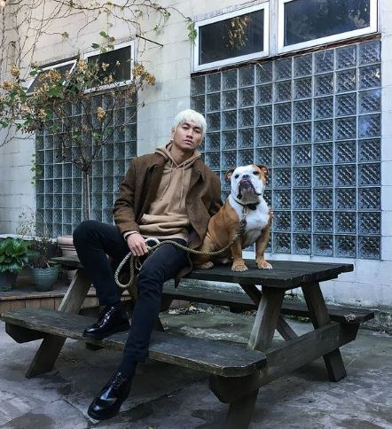 Frances and his pet dog