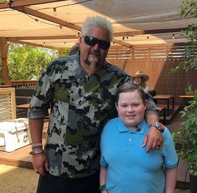 Fuller Goldsmith with his idol Guy Fieri