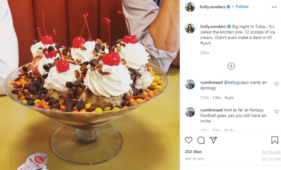 Holly Sonders's first Instagram post