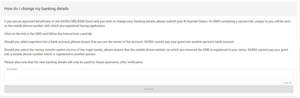 How can I change or alter my Bank Details