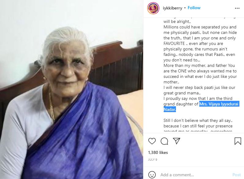 Iykki Berry grandmother