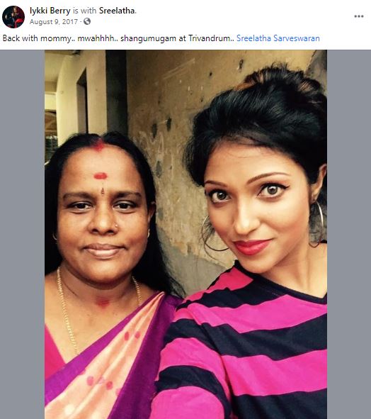 Iykki Berry with her mother