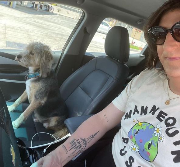 Jaclyn with her pet dog