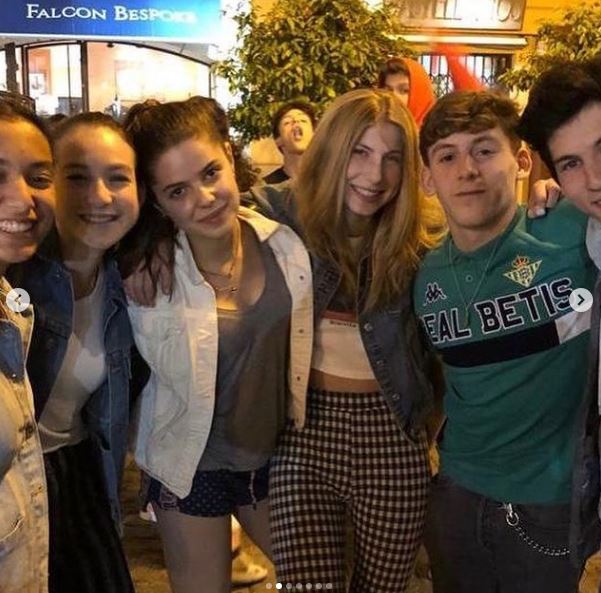James Wilkie with his friends