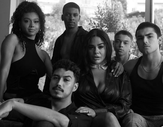 Jason Genao with the cast of On My Block