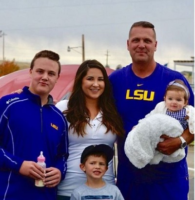 John Odom with his family