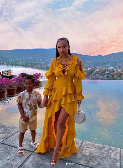 Jordan Craig with her son Prince Oliver Thompson