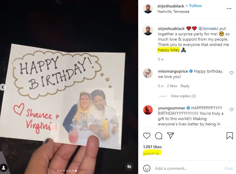 Joshua Black birthday
