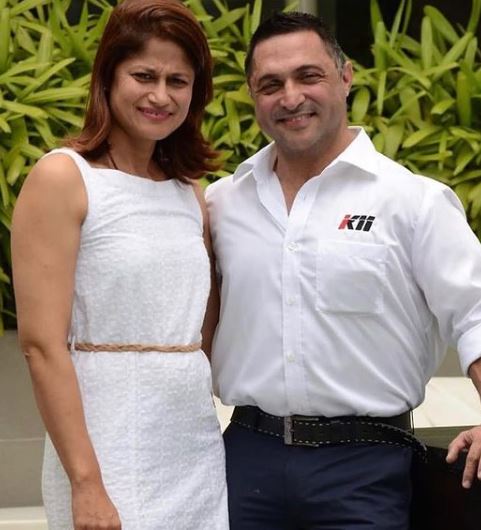 Kaizzad Capadia with his wife