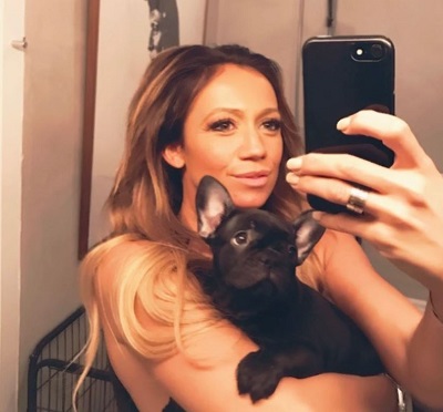 Kate Abdo with her pet