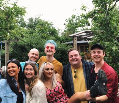 Katie McGlynn with her friends