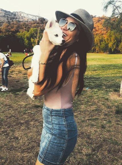 Kortnie O’Connor and her pet dog