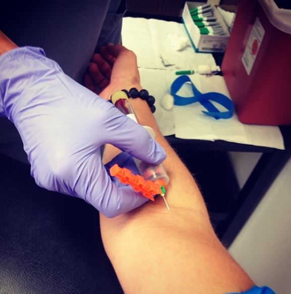 Kortnie O’Connor donated blood