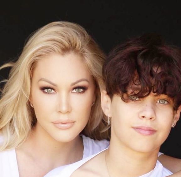 Landon Asher Barker with his mother