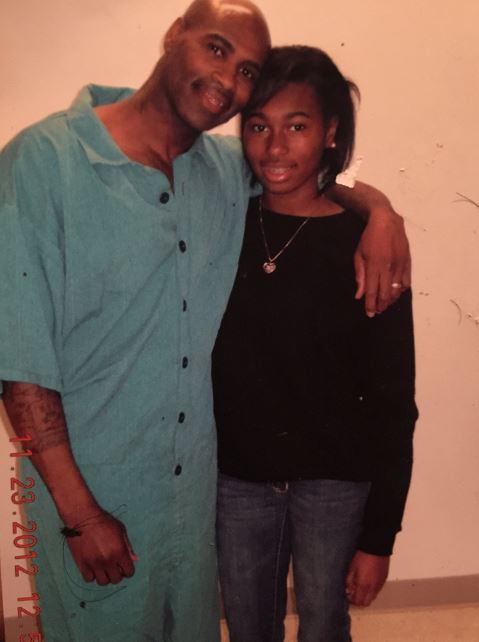 Lapattra Jacobs with her dad