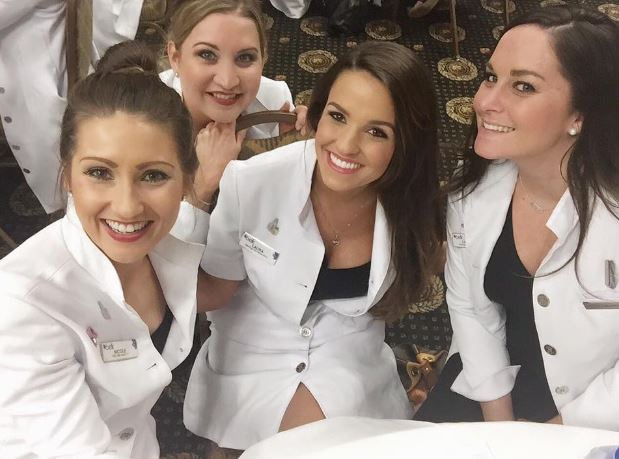 Laura Bird with her friends