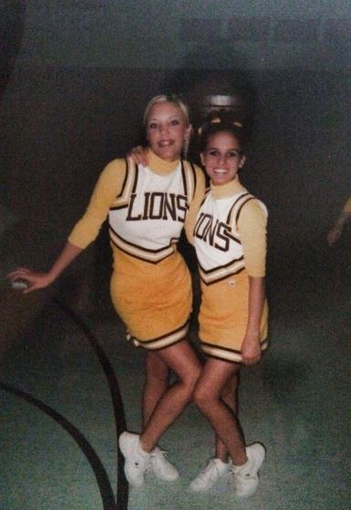 Laura Bird's old photo with her friend