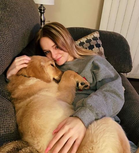 Laverne with her pet dog