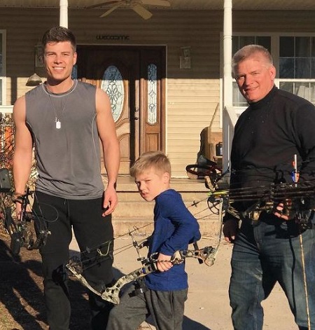 Lawson Bates with his father