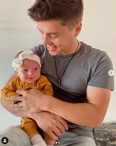 Lawson Bates with his most younger sister