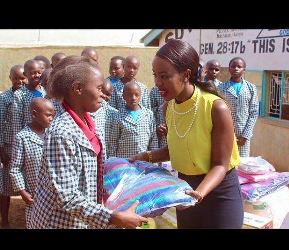 Lilian Nganga helping poor kids