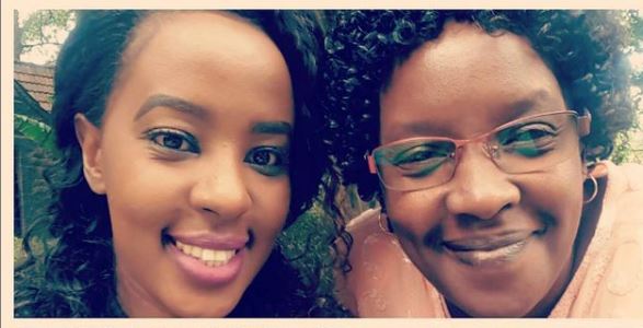 Lilian Nganga with her mother