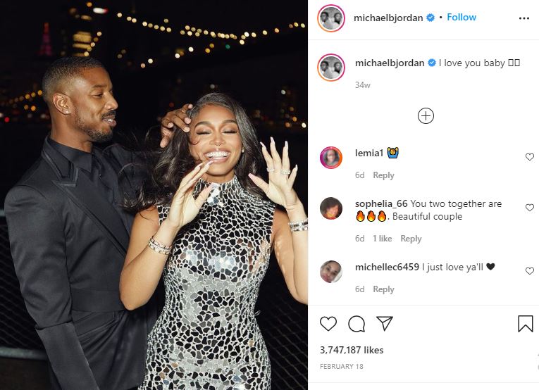 Lori Harvey is dating Michael B Jordan