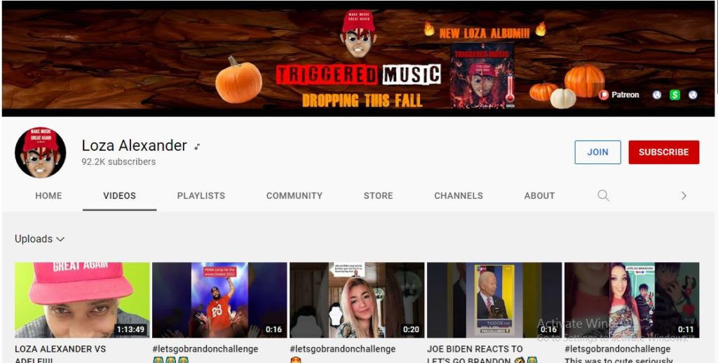 Loza's Youtube channel