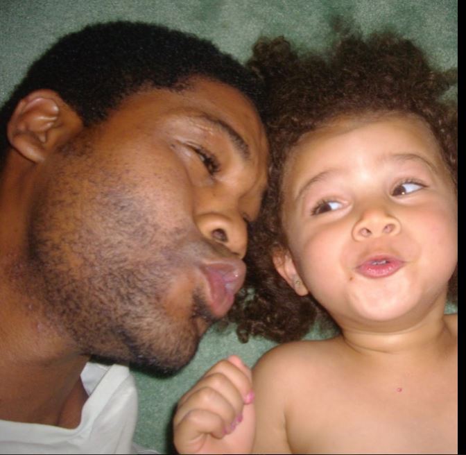 Malia Baker Childhood picture with her father
