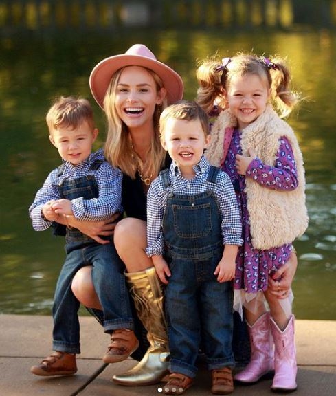 Meghan King with her kids Aspen, Hart, and Hayes
